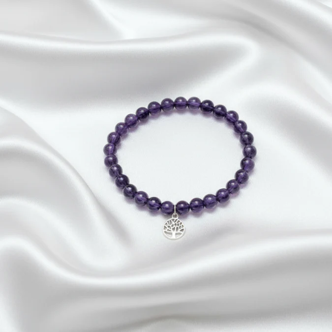 Amethyst AAA Bracelet For Peace & Protection (6mm) - Image 3