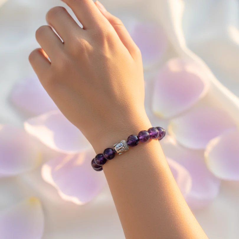 Amethyst AAA Bracelet Meditation & Concentration-(10mm) - Image 3