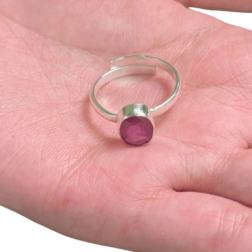 Ruby Ring (Pure Silver) For High Energy, Power and Leadership - Image 3