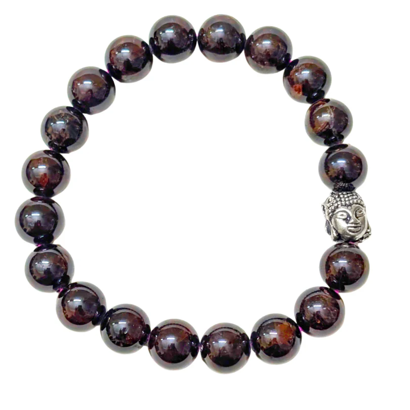Garnet Bracelet For Grounding-(9mm) - Image 4