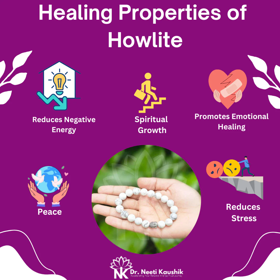 Howlite Bracelet for Peace, Patience & Inner Stillness(10mm) - Image 3