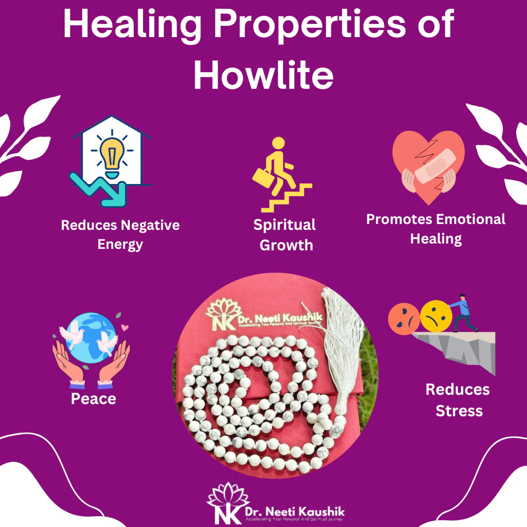 Howlite Jaap Mala For Clear thinking(6mm) - Image 4