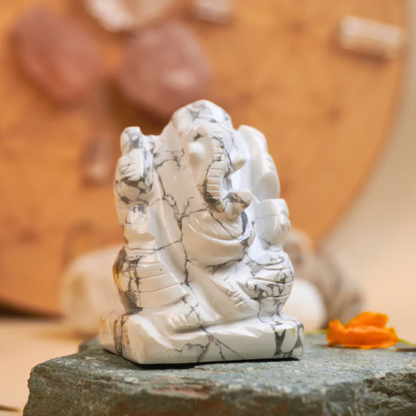 Lord Ganesh in Howlite - Image 3