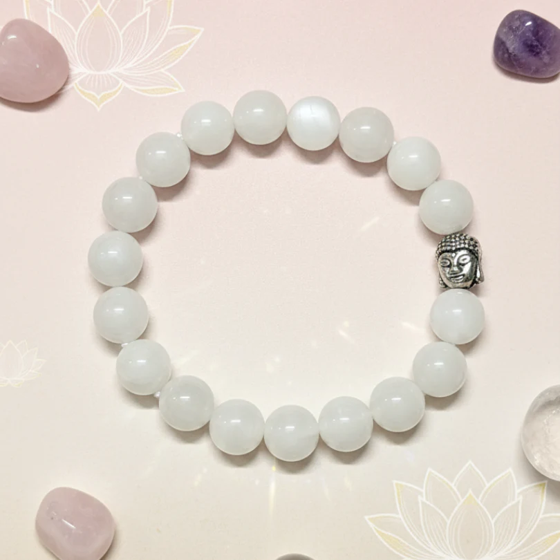 Moonstone Bracelet For New Beginning-(10mm) - Image 3