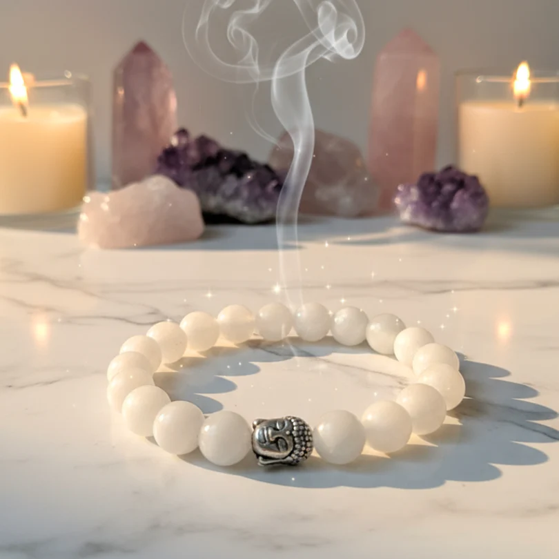 Moonstone Bracelet For New Beginning-(10mm) - Image 4