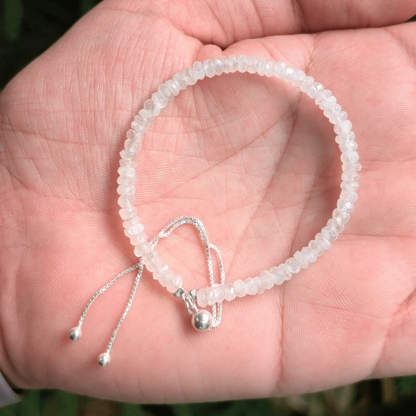 Moonstone Bracelet In German Silver For Intuition - Image 3