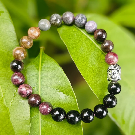 Multi Tourmaline Bracelet For Self-Confidence-10mm - Image 3