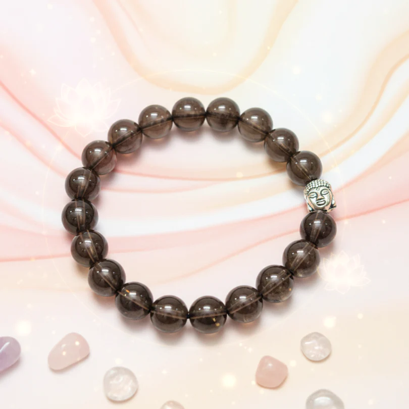 Smoky Quartz Bracelet For Positive Thoughts-(10mm) - Image 3